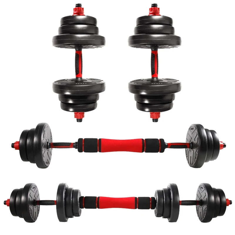 CCLIFE Hanteln Set 2er Kurzhanteln Langhanteln verstellbar Hantelset 20/25/30/40kg professionell Dumbbell mit Verbindungsstahlrohr Gewichten