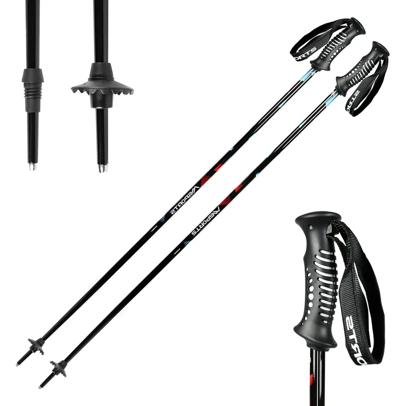 Skistöcke Premium inkl. Schneeteller Unisex I Skistock Aluminium in verschiedenen Längen I Aluminiumschaft 18 mm (130 cm)