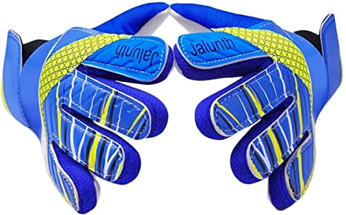 Jalunth Torwarthandschuhe Kinder Jungs Jungen Mädchen Junior Fussballhandschuhe Fußballhandschuhe Trainingshandschuhe Torwart Fussball Fußball Handschuhe mit rutschfeste Latex Handfläche