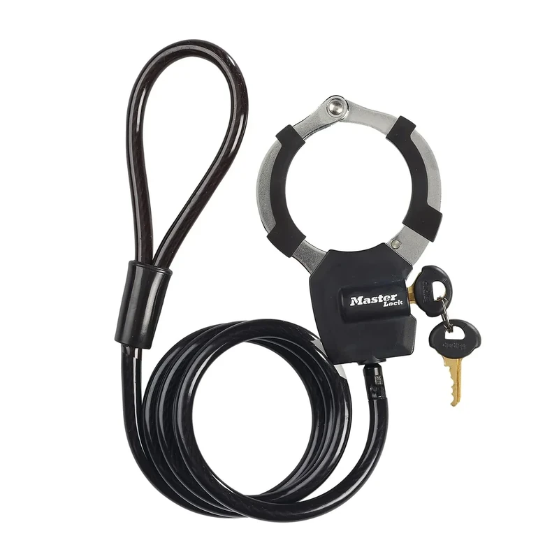 Master Lock Kabelschloss mit Schlüssel, 1 m, Ideal für Scooter Roller, Fahrrad, Kinderwagen, Sportausrüstung - Image 1