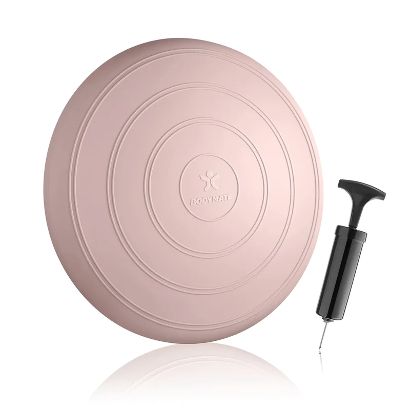 BODYMATE Ballsitzkissen COMFORT inkl. Pumpe ROSE-GOLD 33cm Durchmesser - Balance-Kissen, Sitzballkissen, Luftkissen, Balance Pad - Core-, Fitness-, Reha-, Koordinations- und Rückentraining