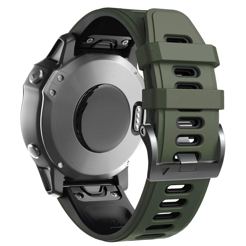 ANBEST Armband für Garmin Fenix 6 Pro/7 Pro/Epix 2/Fenix 8 47mm Armband, 22mm Quick Fit Armbänder für Fenix 7/6/5/Epix Pro 47mm/Descent G1/Forerunner 955/945/965 Silikon Ersatzarmband, Armee Grün