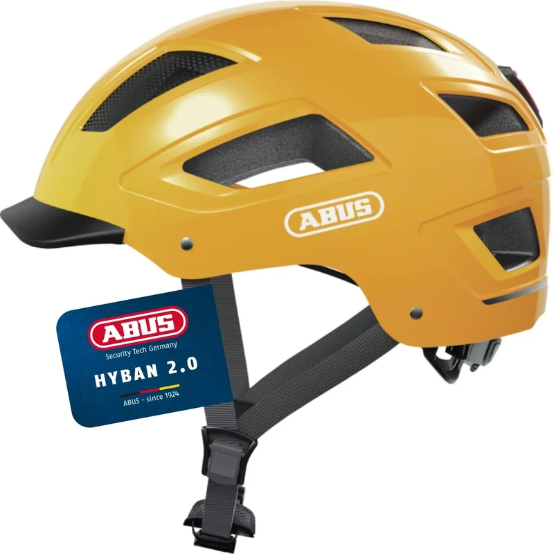 ABUS HYBAN 2.0 Fahrradhelm, Gelb (icon Yellow), L