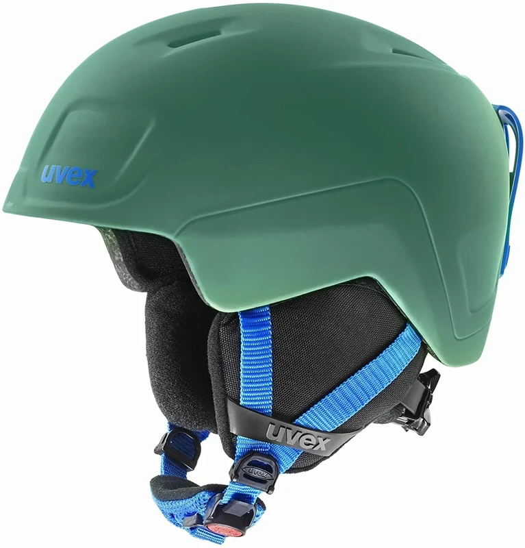 uvex heyya pro - extrem Leichter, sicherer Skihelm mit individueller Größeneinstellung für Kinder - Green-Blue matt - 51-55 cm