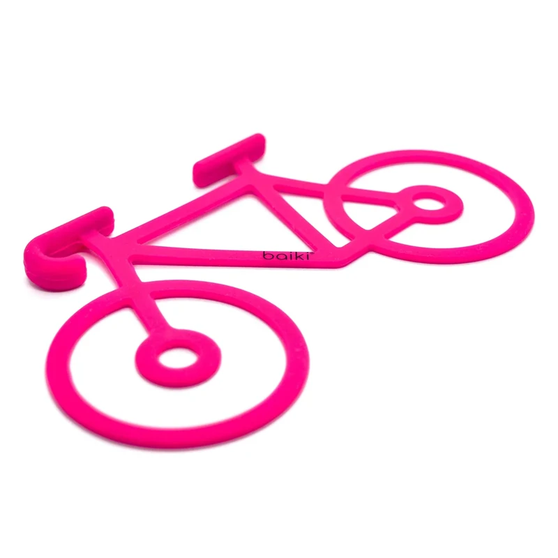 baiki Fahrrad Universal-Spanngummi, Handy Taschenlampe Jacke Werkzeug Halterung. Silikonband, extra stark – Gepäckspanner, Expander, Gummiband (Pink_)