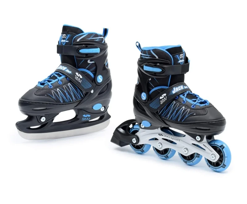 SMJ sport Kinder 2IN1 Inlineskates Schlittschuhe Verstellbar Inliner ABEC7 Jack
