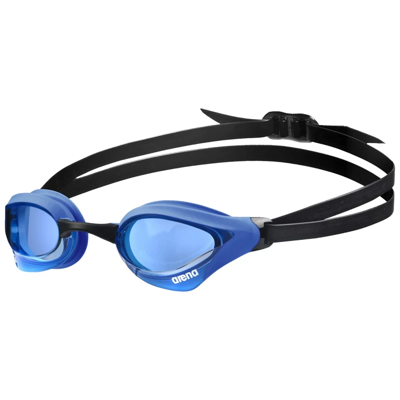 ARENA Cobra Core Swipe Unisex-Wettkampfbrille für Erwachsene, Schwimmbrille mit Gebogenen Gläsern, Anti-Beschlag, UV-Schutz, 5 Austauschbare Nasenstege