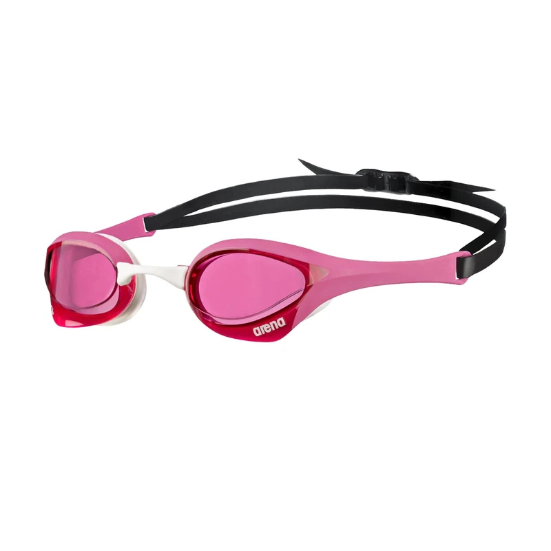 arena Cobra Ultra Swipe Unisex-Wettkampfbrille für Erwachsene, Schwimmbrille mit Gebogenen Gläsern, Anti-Beschlag, UV-Schutz, 5 Austauschbare Nasenstege