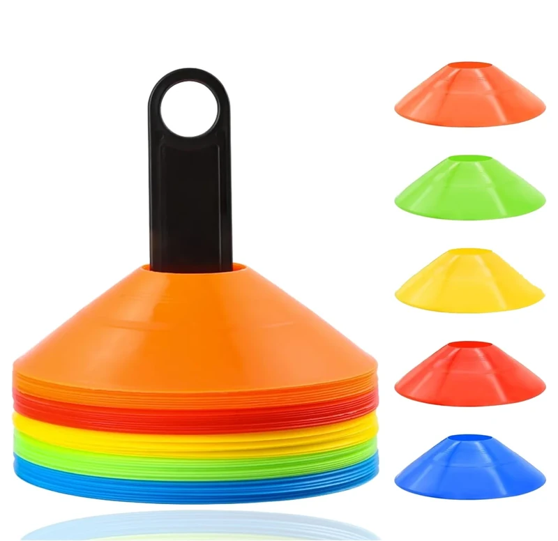 TK Gruppe Timo Klingler 20x Markierungshütchen Hütchen Kegel für Slalom Trainingszubehör & Fußballzubehör für Fußball, Leichtathletik für Kinder & Erwachsene