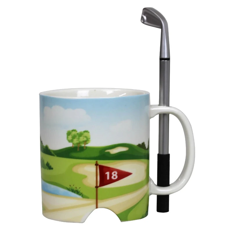 Out of the Blue Keramik Tasse Golfplatz mit Golfschläger-Stift und Golfball - Image 1