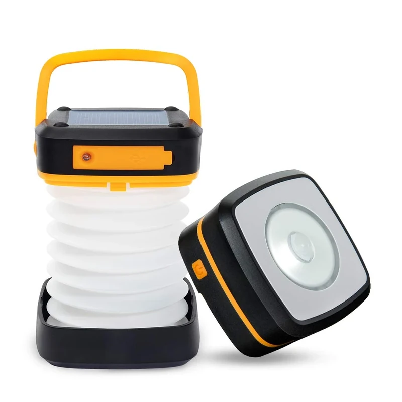 Campinglampe mit Karabiner JTENG Camping Lantern 4 Stücke Camping LED Zeltlampe Glühbirne Set Camping Lampen wasserdicht mit Karabiner Licht für Abenteuer, Angeln, Garage, Notfall (Orang)