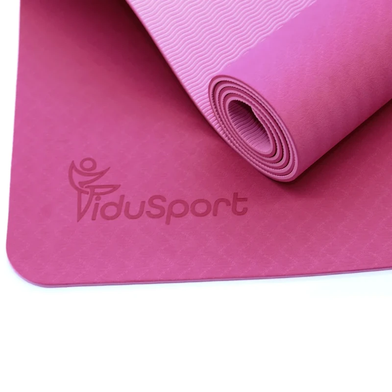 Fidusport TPE Yogamatte Trainingsgerät - rutschfester Schultergurt für Fitness, Pilates und Gymnastik - Übungsmatte mit Schultergurt und leichtem Design | 183 x 61 x 0,6 CM