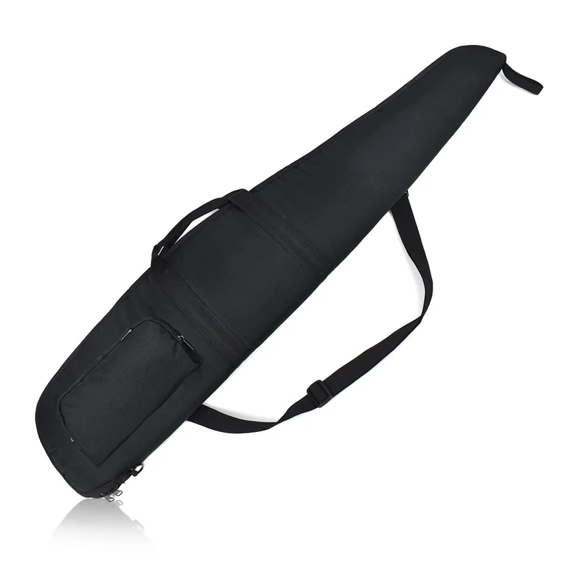 AUMTISC Gewehrtasche Airsoft Waffentasche Luftgewehr Tasche Gewehrkoffer Futteral Langwaffen FürPistole Und Gewehr,Die Jagd Schießen Polsterung Gun Bag 132/122/112 (Black, 112 Zentimeter)