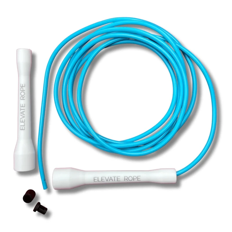Elevate Speed Rope MAX (BLAU) - Professionelles Springseil aus Strapazierfähigem PVC mit Nylonkern - 5 mm - Länge Max. 3 Meter - Extrem Starke Griffe - Image 1