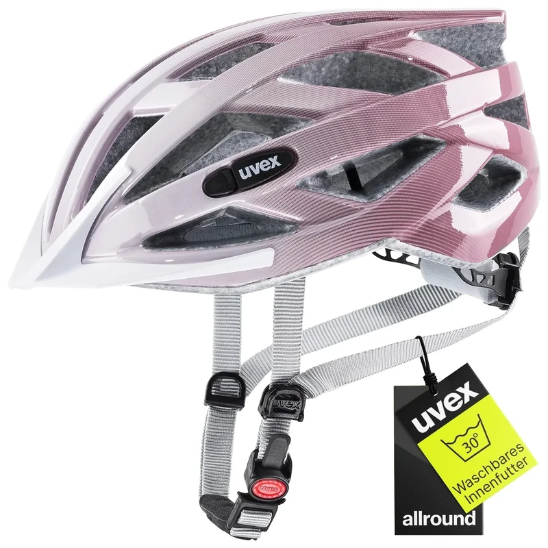 uvex air Wing - Leichter Allround-Helm für Damen und Herren - individuelle Größenanpassung - erweiterbar mit LED-Licht - White - rosé - 56-60 cm