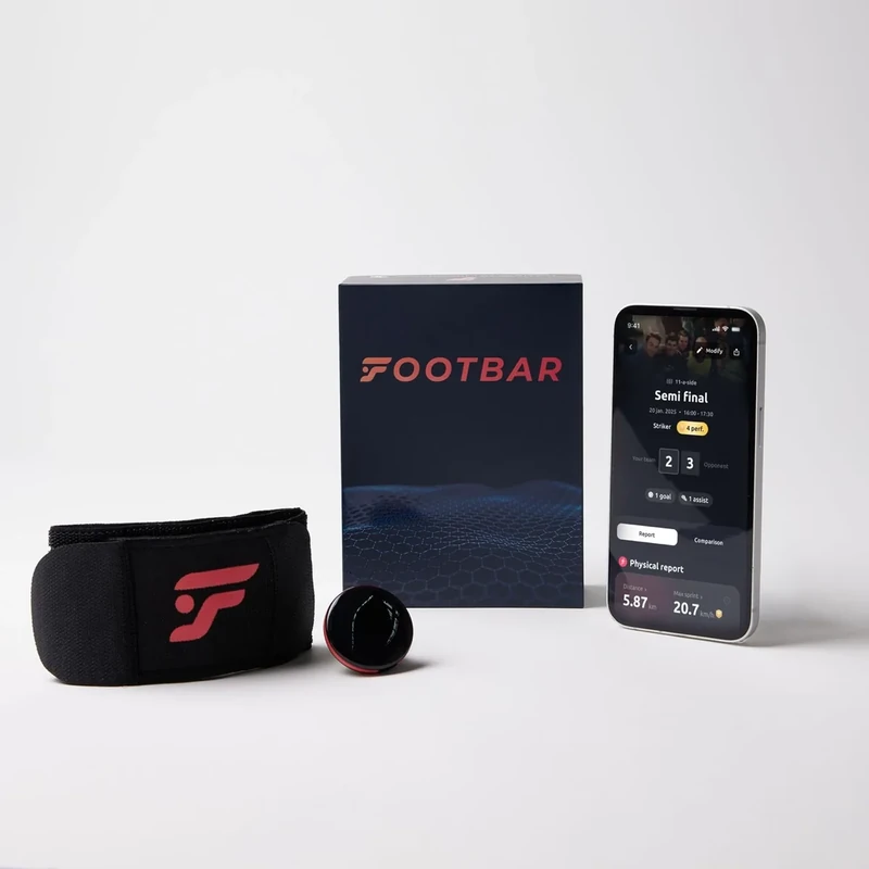 Footbar Meteor Aktivitätstracker für Fußball, Tracking und Bewertung der Fußballleistung und des Spielstils für iOS Android - Image 1