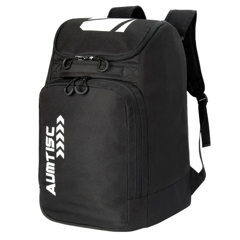 AUMTISC Skirucksäcke Stiefeltasche Skischuhtasche Skirucksack Skischuhrucksack Skitasche Skischuh Helmtasche Helmrucksack Skihelmtasche Schwarz