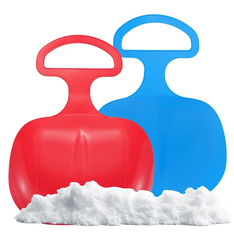 2er Set Schlitten Bob blau & rot - für Kinder zum Porutschen & Schlittenfahren Poporutscher Po-Rutscher