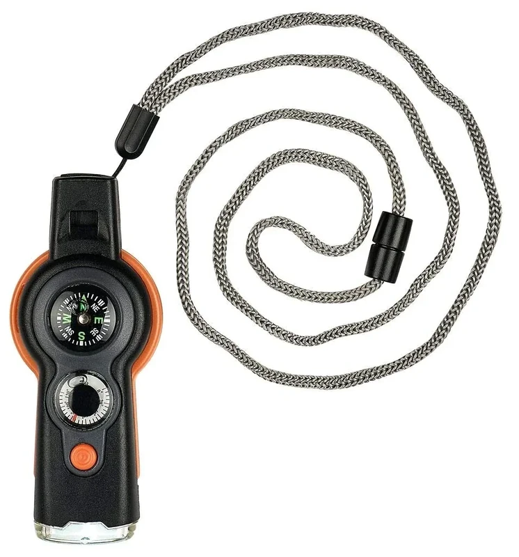 moses. Expedition Natur Survival-Tool 6 in 1, Multifunktionstool für Naturentdecker, Reisebegleiter für Outdoor und Camping, Schwarz-orange