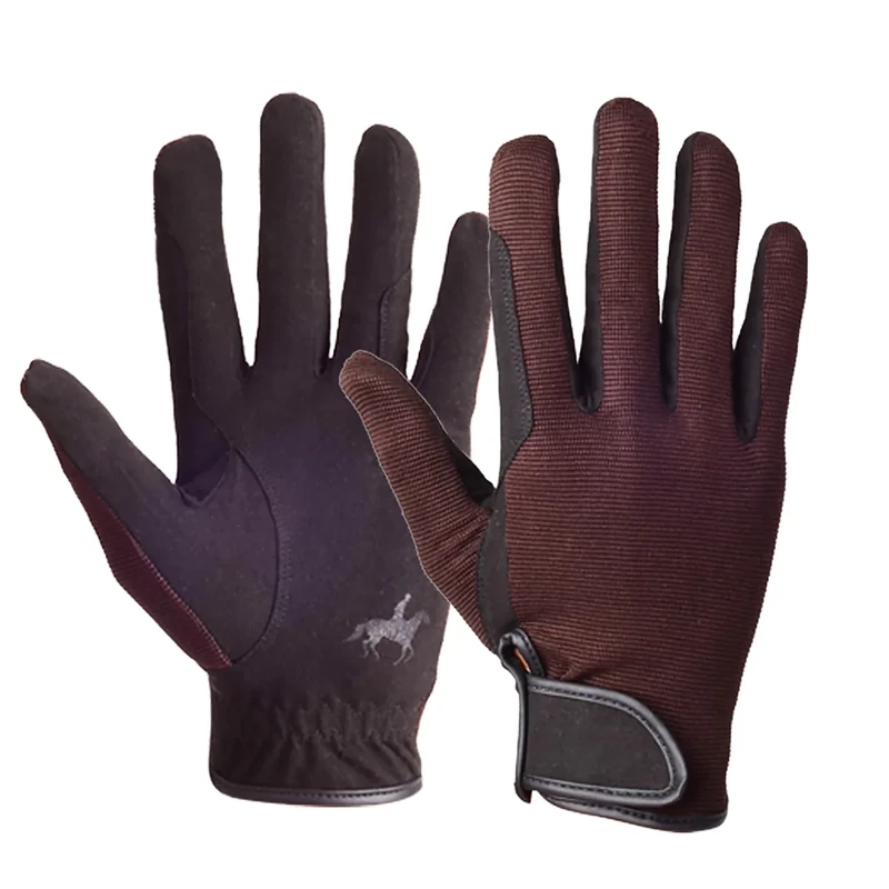 WDEC Reithandschuhe, Unisex Erwachsene, Reithandschuhe Atmungsaktiv, Touchscreen Handschuhe, für Radfahren, Reiten und Outdoor Aktivitäten, Professional (braun, M)