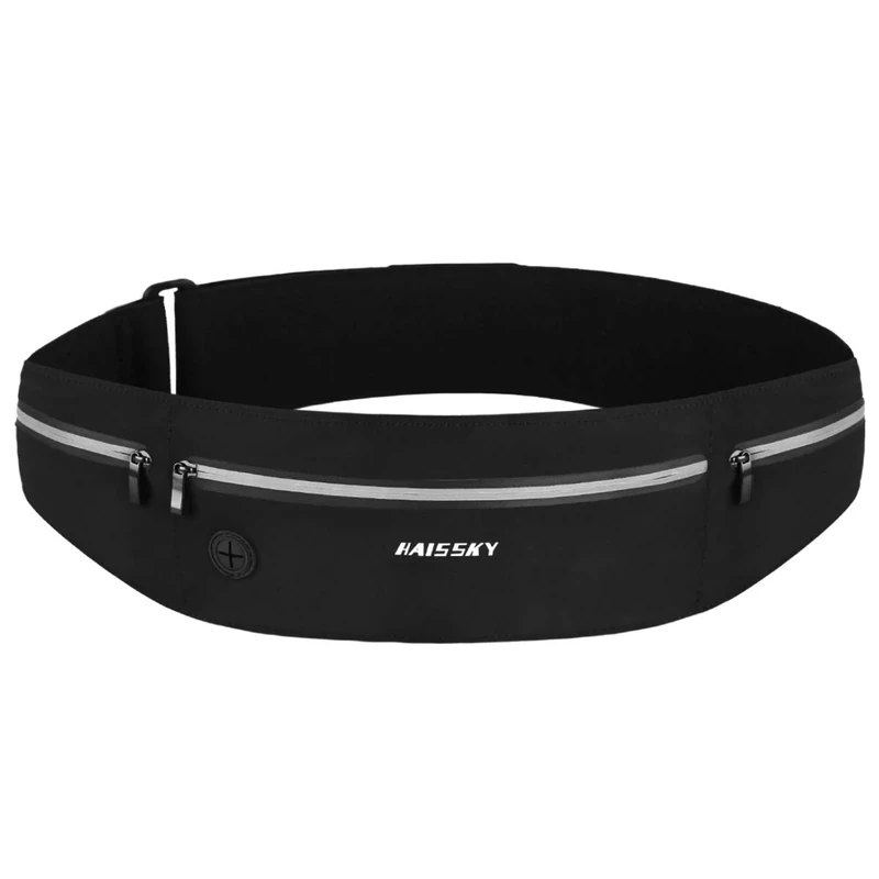 HAISSKY Laufgürtel, Hüfttasche Bauchtasche Sport Lauftasche Hüftgürtel Fitnessgürtel Running Belt für Reisen Joggen Radfahren Outdoor Laufgürtel für Handy unter 6,9 Zoll - Image 1
