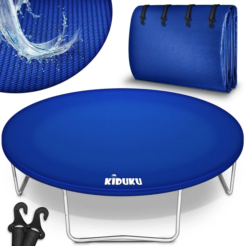 KIDUKU Trampolin Abdeckung 305 cm | Regenabdeckung wetterfest, reißfest & UV-beständig | Outdoor Wetterschutzplane