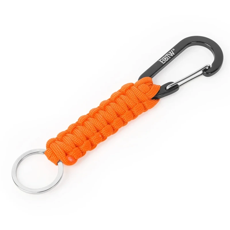 EOTW Paracord Schlüsselanhänger Karabiner Karabinerhaken D Ring Schlüsselband Schlüsselring für Motorrad Auto Camping Wandern Männer Frau Kinder (1Orange)