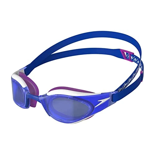 Speedo Unisex Fastskin Hyper Elite Swimming Goggles | Competitive Goggles | Performance Goggles | Training Goggles | Hydrodynamic, Blue Flame/Diva/White, One Size