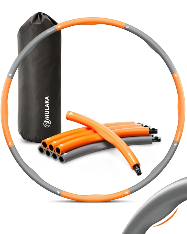 Hula Hoop Reifen Erwachsene 1,2 kg – Kalorien-Booster mit Massage-Effekt – Fitnessreifen für Bauchstraffung & Fettverbrennung – Für Training Zuhause von HULAKA