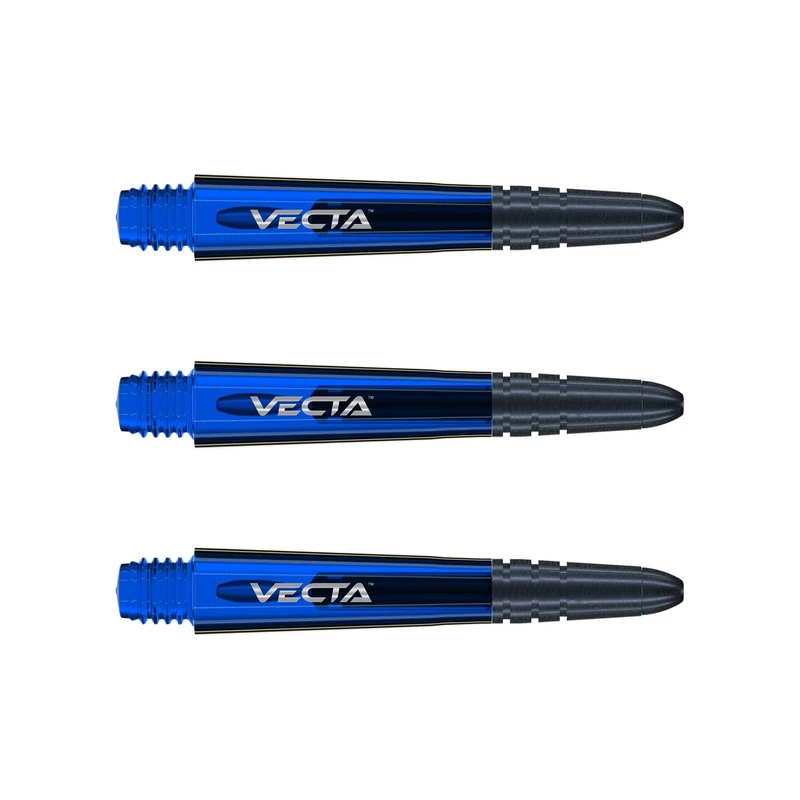 WINMAU Dart Shaft - Vecta Polycarbonat Dartschäfte - 1 Set pro Packung (insgesamt 3 Dart-Schäfte) - Professionelles Dartzubehör - Blau & Schwarz Kurz Schäfte