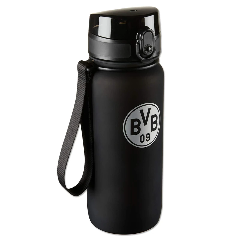BVB-Tritan Sport Drinkfles 650ml One Size, Schwarz - Image 1