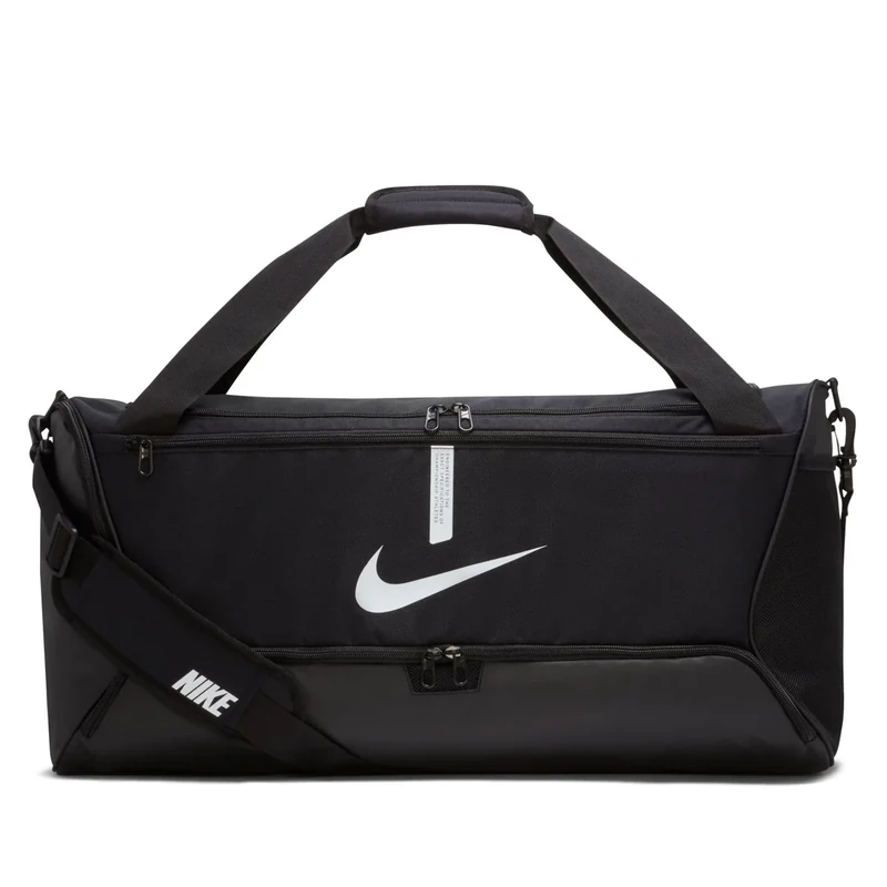 Nike Unisex Academy Team Duffel Bag, Black/Black/White, One Size