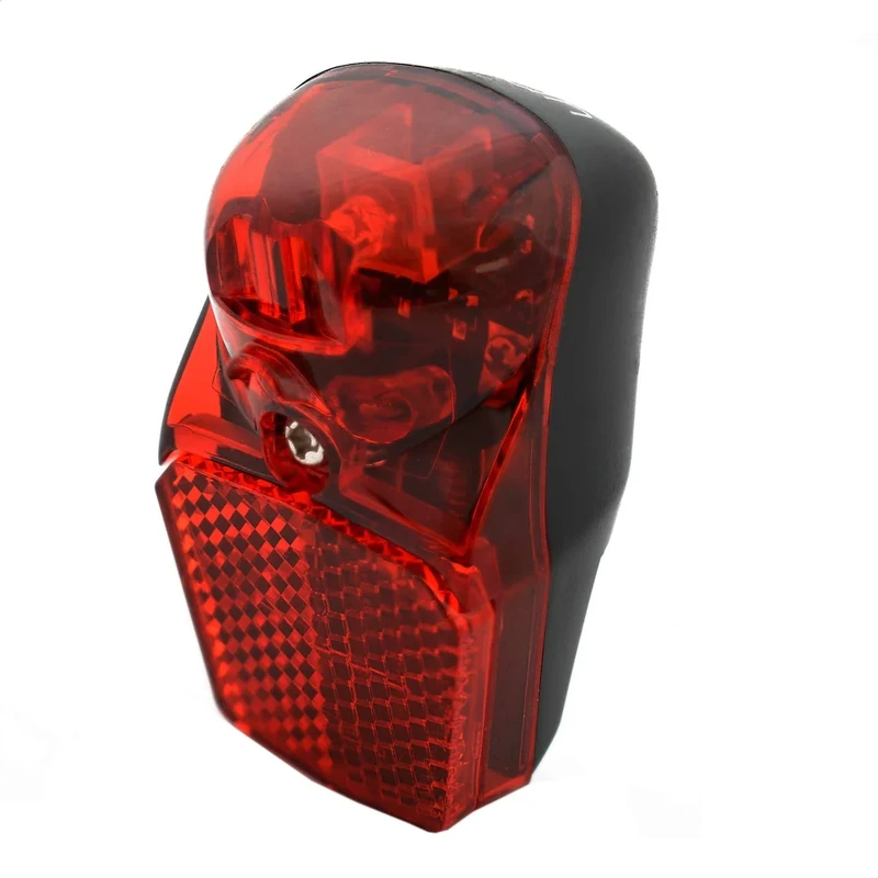 nean LED Fahrrad Dynamo Rücklicht, Schutzblech Rückleuchte mit Reflektor und Standlicht, Fahrradlicht mit StVZO-Zulassung, Outdoor Rückstrahler, Heck Lampe 7 Candela, rot