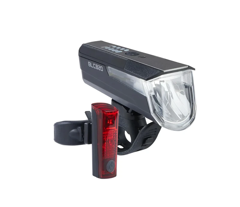 Büchel BLC 720 Fahrradlichter Set I 70/30/15 Lux I StVZO zugelassen mit bis zu 14h Akkulaufzeit I Aufladbares Fahrrad licht LED für vorne + hinten I Rücklicht Fahrrad, fahrradlicht vorne I Micro-USB