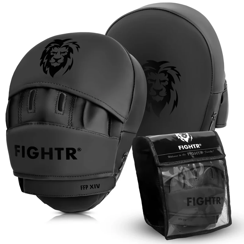 FIGHTR® Premium Handpratzen - Ideale Polsterung & Stabilität | Boxhandschuhe für Kampfsportarten inkl. Tragetasche | Focus Pads für Boxen, MMA, Muay Thai, etc.