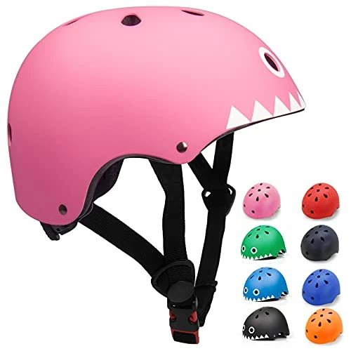 KORIMEFA Kinder Fahrradhelm für 3-13 Jahre Jungen Mädchen, Skaterhelm mit Knie-, Handgelenk- und Ellbogenpolster-Set, Kinderhelm Helm für Fahrrad Roller Skateboard Laufrad Klettern