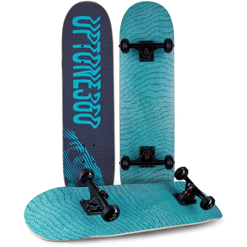 UpTone360 Skateboard für Kinder ab 6 Jahre – Sicher & Vielseitig auf Allen Untergründen, bis 150 kg belastbar – Für langanhaltenden Fahrspaß und Turquoise – Perfekt für 6-14 Jahre