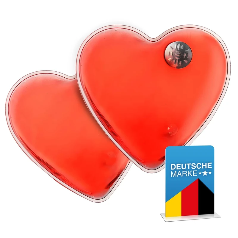 Handwärmer Taschenwärmer Herz Wärme-Kissen; Knickkissen Taschen-Wärmer für langanhaltende Wärme in jeder Tasche (Herz, 5 x Taschenwärmer)