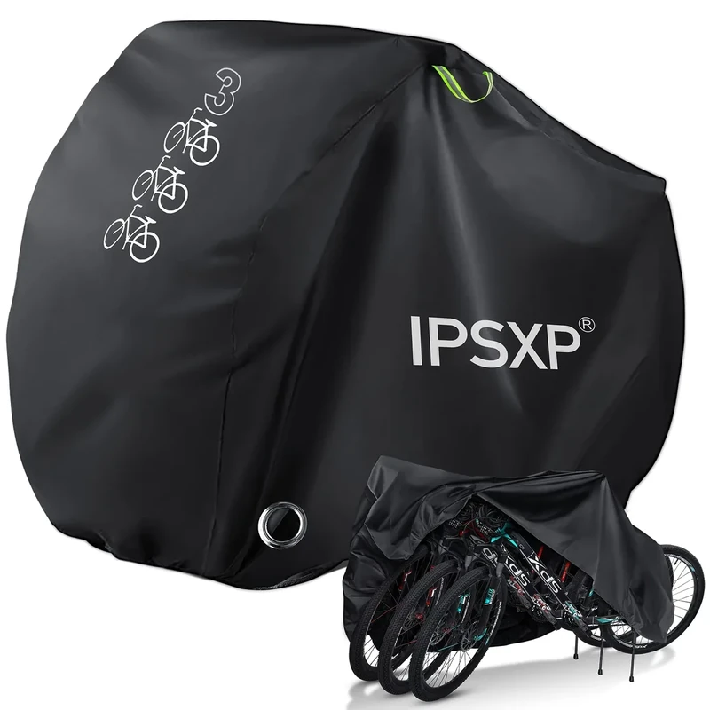 IPSXP Fahrradabdeckung,Schwergewicht 210D Oxford Fahrrad Abdeckungen Wasserdicht,Wasserdicht, Schneefest,Staubdicht und UV-Geschützt,Geeignet für alle Fahrradtypen (208x112x110CM) - Image 1