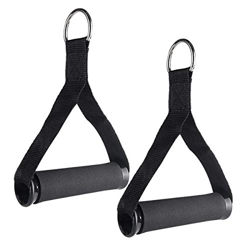 Slim Panda 2 Stück Einhandgriff, Latzug Griff für fitnessbänder Set, ideal für Workout am Seilzug, kabelzugstation oder Kraftturm, Übung (groß) (Handle-1Pair-Basic-Large)