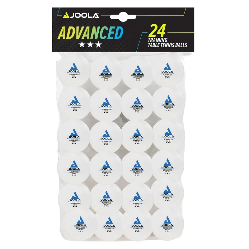 JOOLA Tischtennisbälle 3 Sterne Training Advanced 40+ mm Durchmesser Premium Tischtennis Bälle, Weiß, 24 Stück