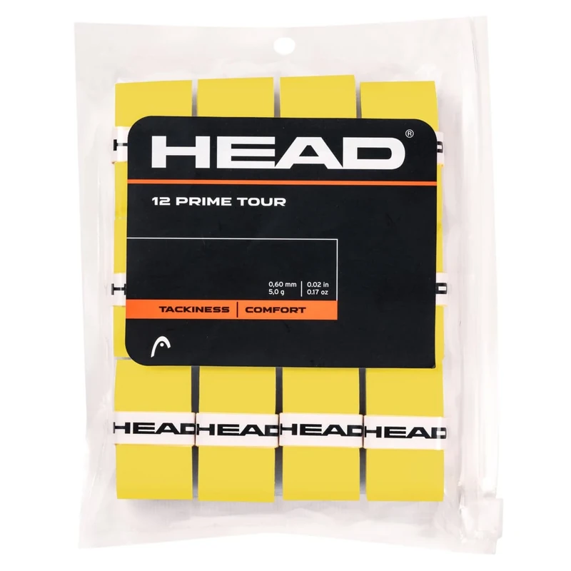 HEAD Unisex-Adult 12 Prime Tour Tennis Griffband, Gelb, One Size