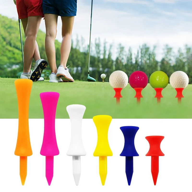 LOVMEAD Golf Tees Kunststoff Driver 32 39 45 51 58 70 mm Set Wert 50 Stück, Golftee Lang Plastik Rot Blau Gelb Weiß Rosa Orange Bunt Langlebig Castle Tee 1-1/2" 1-3/4" 2" 2-1/4" 2-3/4"（Red