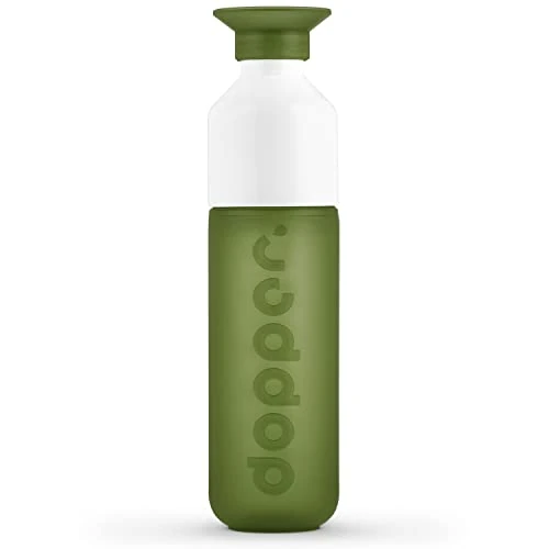 Dopper Original Woodland Pine Wasserflasche 450 ml – Trinkflasche für Sport – 100% recycelbar, BPA-frei – wiederverwendbare Flasche geeignet für Sport, Wandern, Schule und Büro
