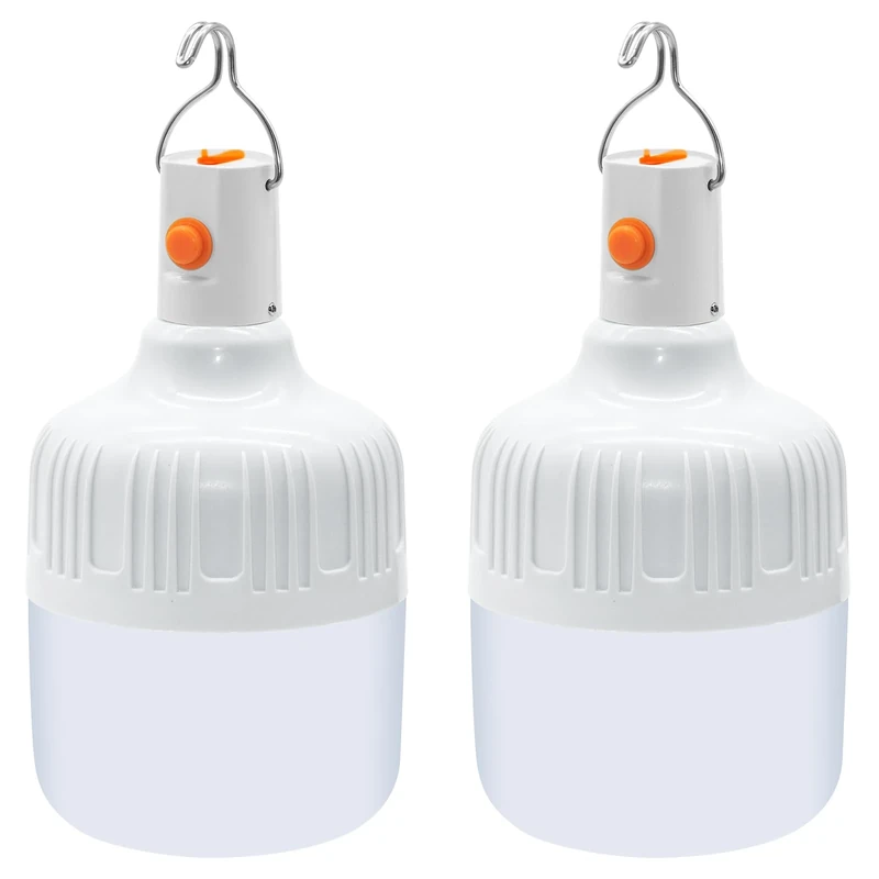 Ledeak 2 Stück LED Campinglampe, USB Wiederaufladbare Camping Laterne Superhell Zeltlampe, Batteriebetriebene Camping Licht Tragbare Outdoor Laterne für Camping Angeln Wandern Stromausfall Notfall - Image 1