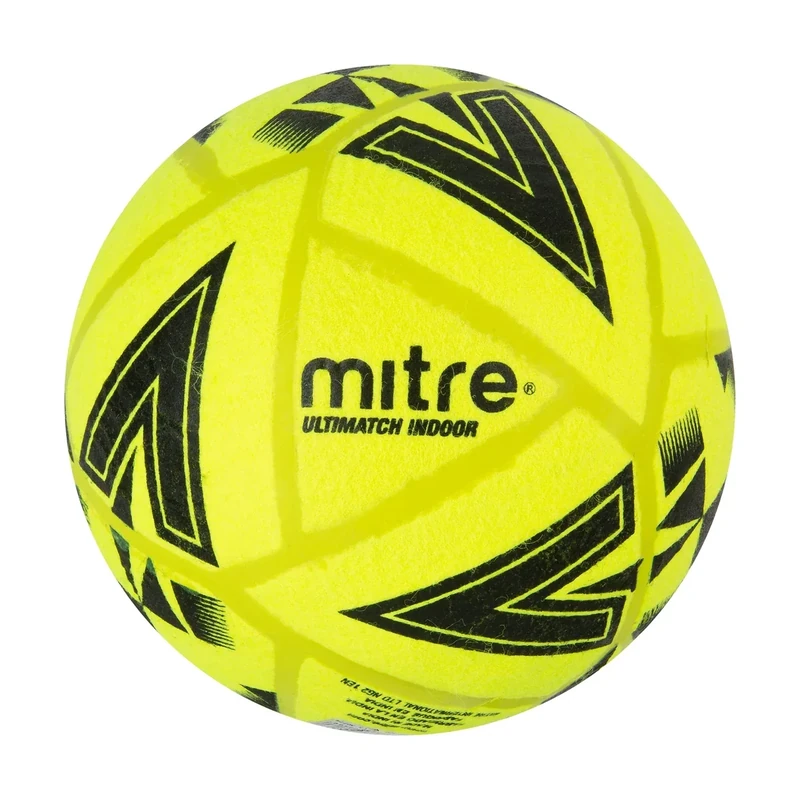 Mitre Ultimatch Hallenfußball | formbeständig | Ball Fußball, Gelb/Schwarz, 5