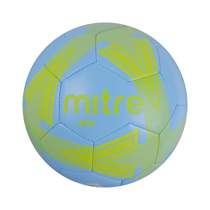 Mitre Impel L30P Fußball, sehr strapazierfähig, Formbeständigkeit, Himmelblau/Fluo-Gelb, 5