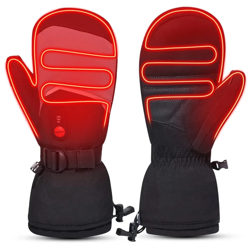 day wolf Beheizte Handschuhe, wiederaufladbare SkiHandschuhe für Damen Herren Kinder Winterskaten Camping Skifahren Wandern Handwärmer