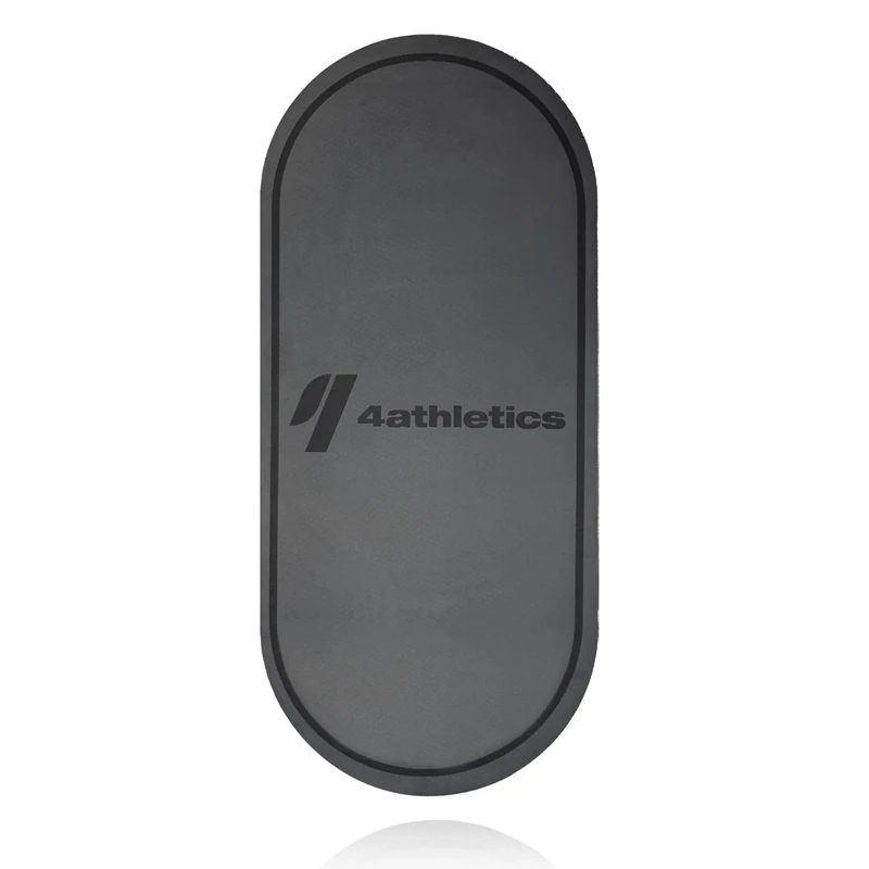 4athletics CrossHero Jump-Mat – Ovale Sportmatte für Seilspringen, Yoga & Workout – 8 mm Stärke – Rutschfest – Yogamatte, Fitnessmatte, Trainingsmatte – Mit Trageseil – Größe: 139 x 62 cm – Grau