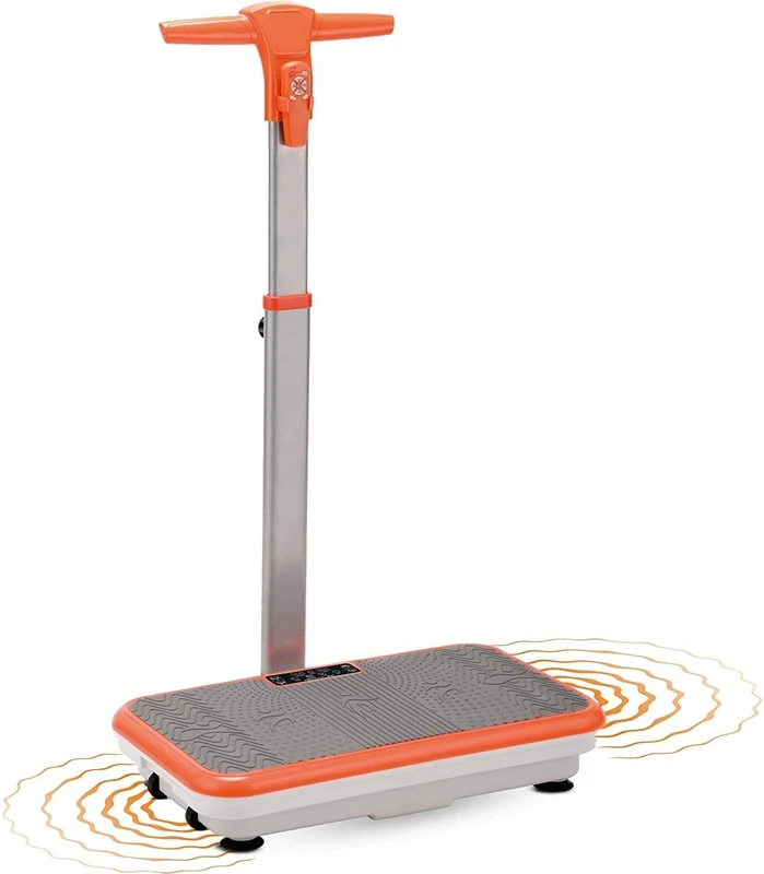 Mediashop Vibro Shaper - leistungsstarke Vibrationsplatte für Zuhause mit Griff - Vibrationsboard für Ganzkörper-Workout & Muskeltraining - Vibrationsgerät inkl. Fitnessbändern - Fitnessplattform